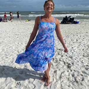 Lilly Pulitzer Maxi Sailboat Dress Size 8, Worn Once, Dry Cleaned